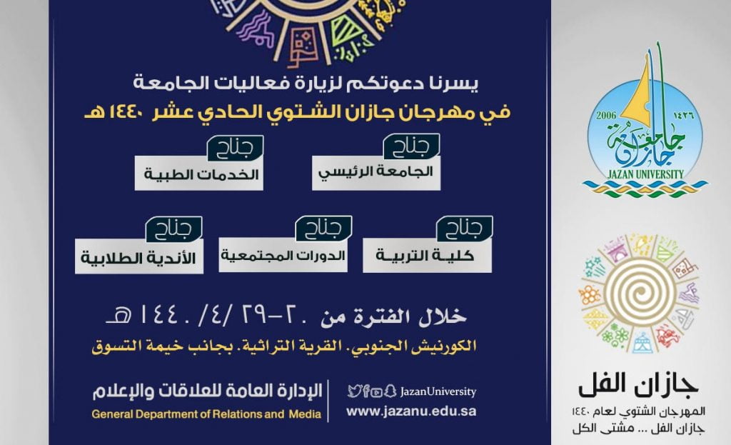 جامعة جازان تستعد للمشاركة في المهرجان الشتوي صحيفة المناطق السعوديةصحيفة المناطق السعودية