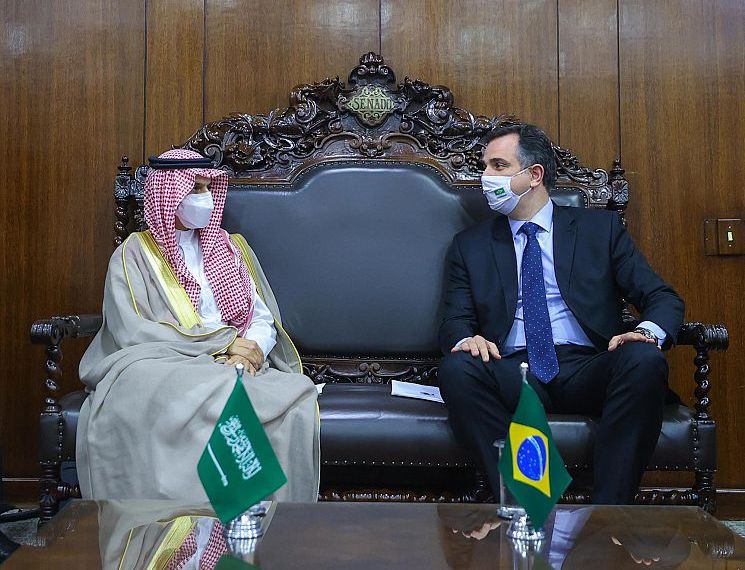 وزير الخارجية يلتقي رئيس مجلس الشيوخ الفيدرالي البرازيلي